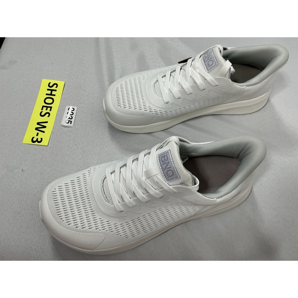 Men’s NWT BNQ Wide Lace Up Sneakers Us 11 White Mesh - Picture 3 of 8